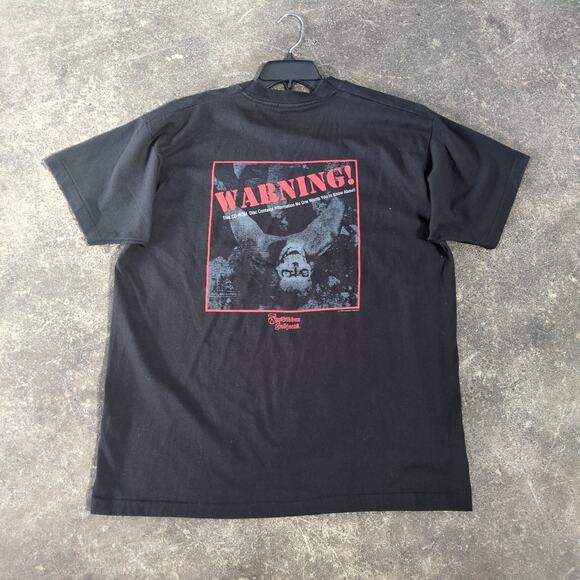Vintage Forbidden Subjects T Shirt Mens XL Black 90s PC Promo Horror Gamer - Picture 1 of 9